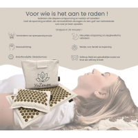 Premium Acupressuur Set Lotus Natural Beige met mat & kussen | YoZenga 